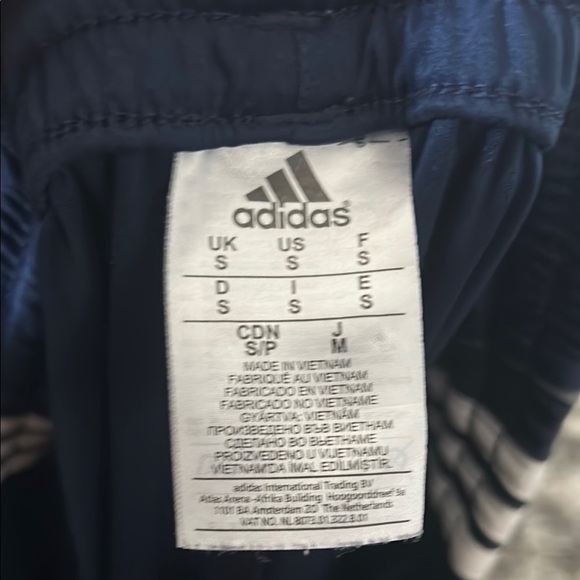 Adidas Blue and White Athletic Shorts - Picture 2 of 3